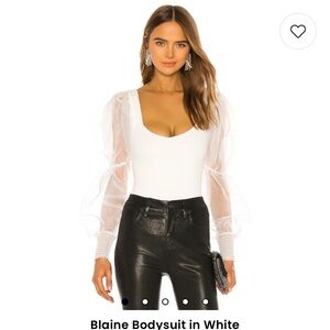 Blaine Bodysuit in White - NBD